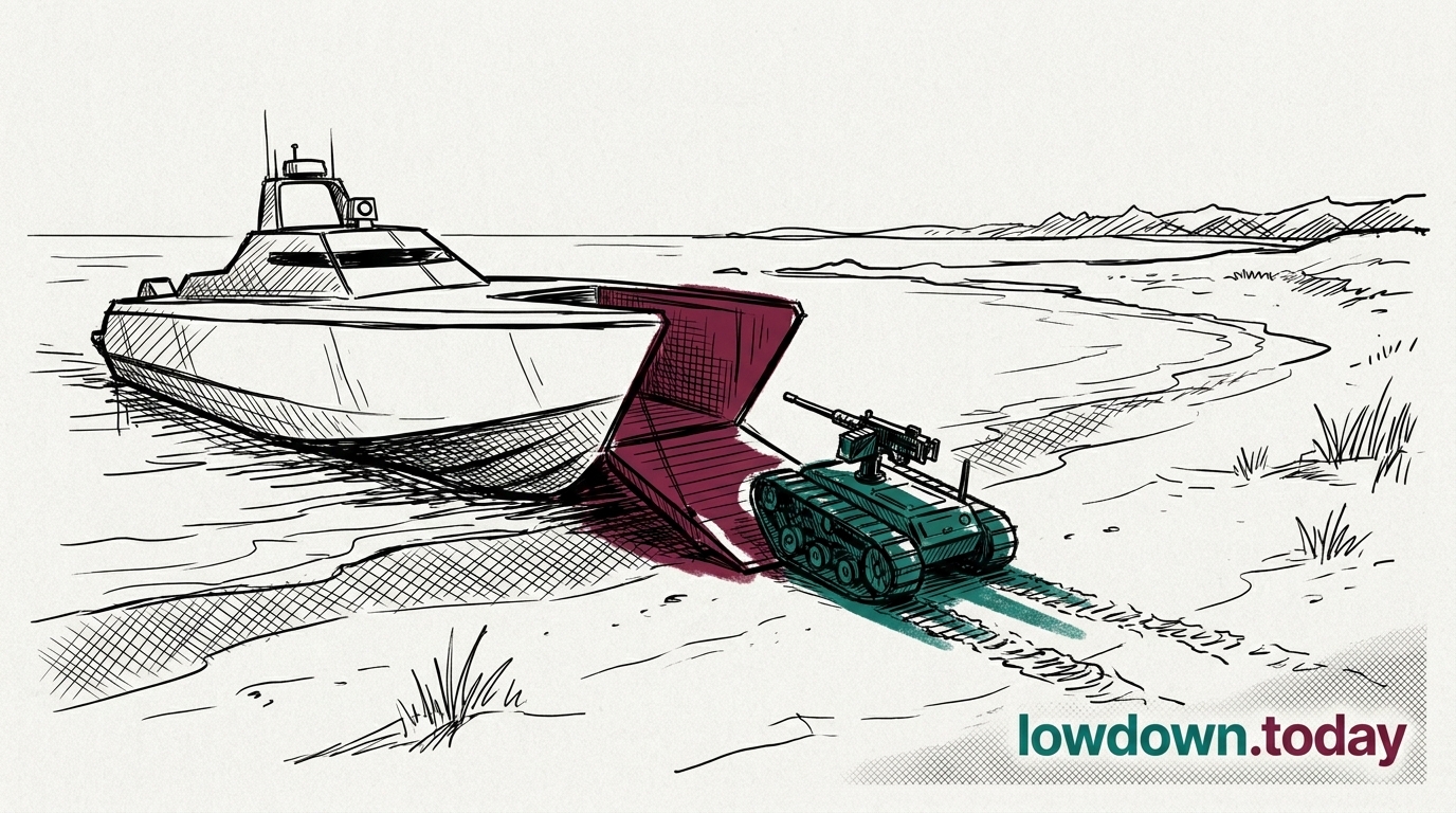 Sea drone lands an armed robot behind Russian lines